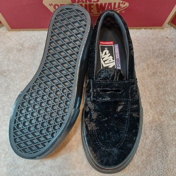 Vans Men's 4/Women's 5.5 Style 53 Slip On Black Velvet VN0A5HEL5AA - Picture 5 of 12